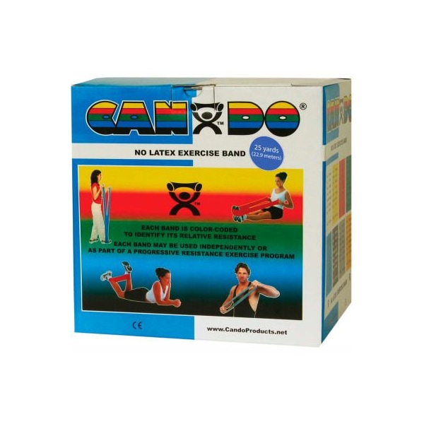 CanDo Latex-Free Exercise Band, Blue, 25 Yard Roll, 1 Roll/Box